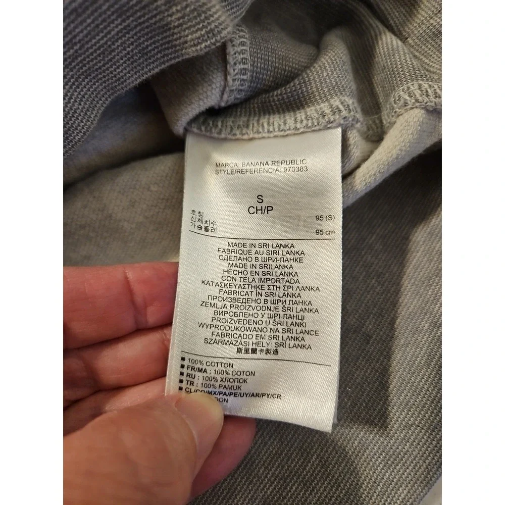 Banana Republic Hoodie Gray Size S Pullover Hoodie Leisure athletic Cotton(A1276